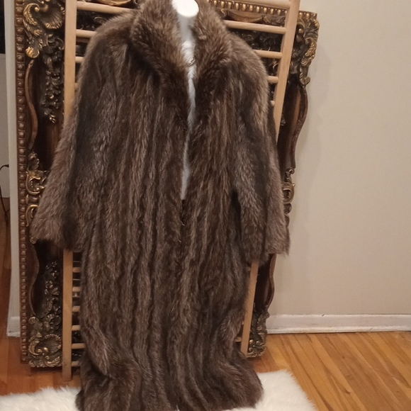 Large"Real Fur Maxi Coat Mink - Picture 1 of 10